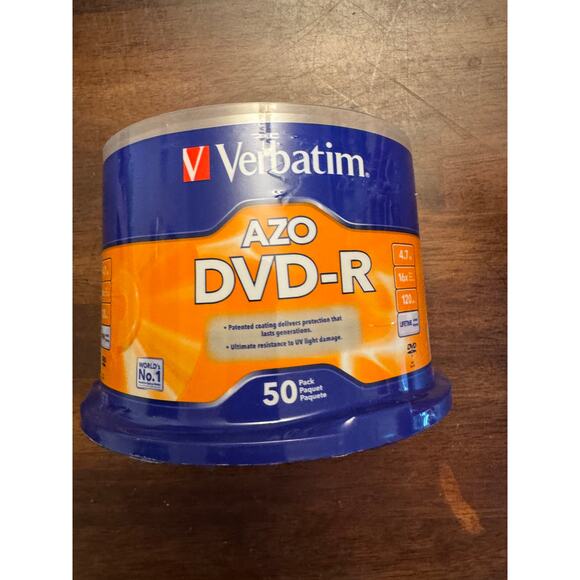 Verbatim AZO DVD-R disks 50 pack Sealed NIB - Picture 1 of 4